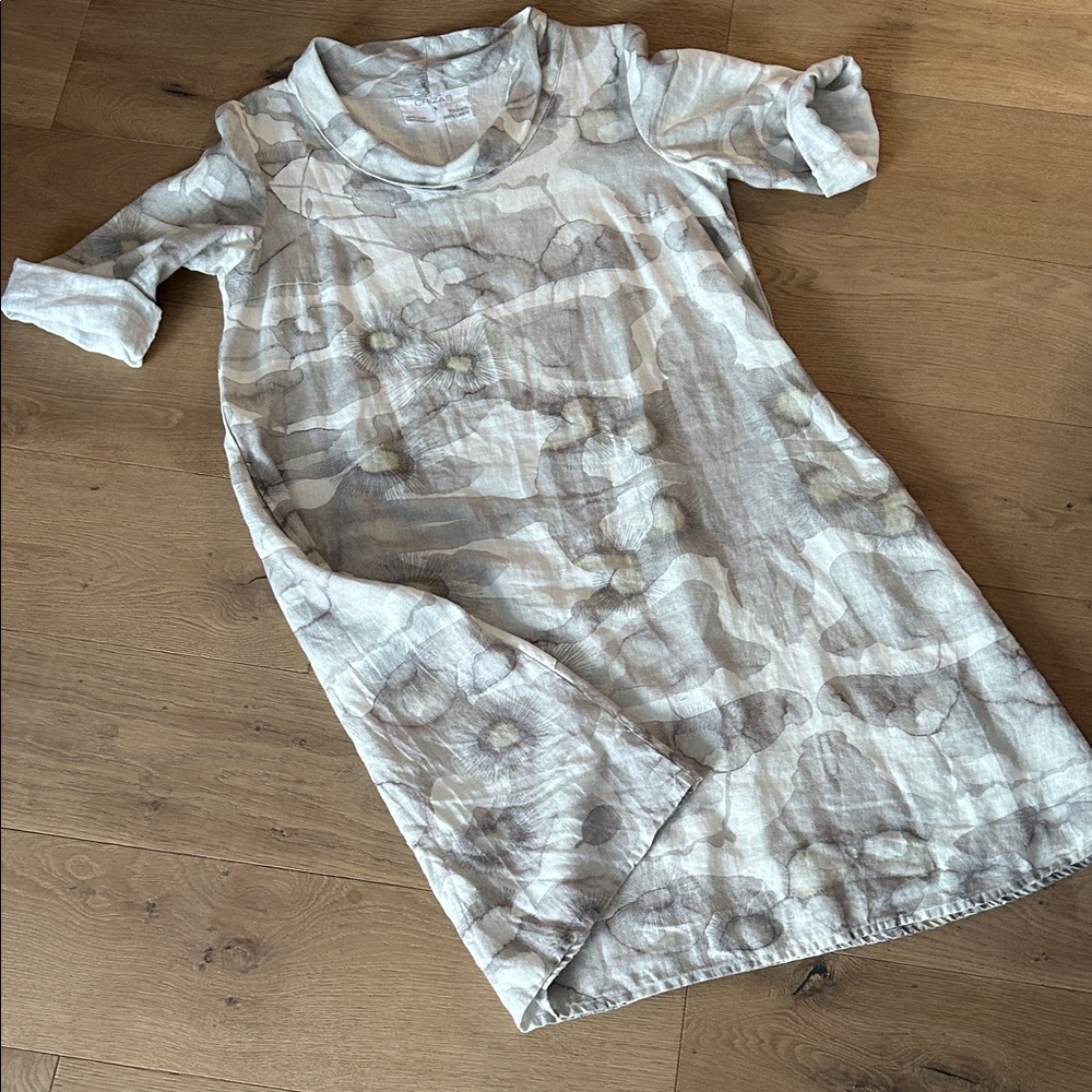 Grizas Linen Dress in Neutral Tones